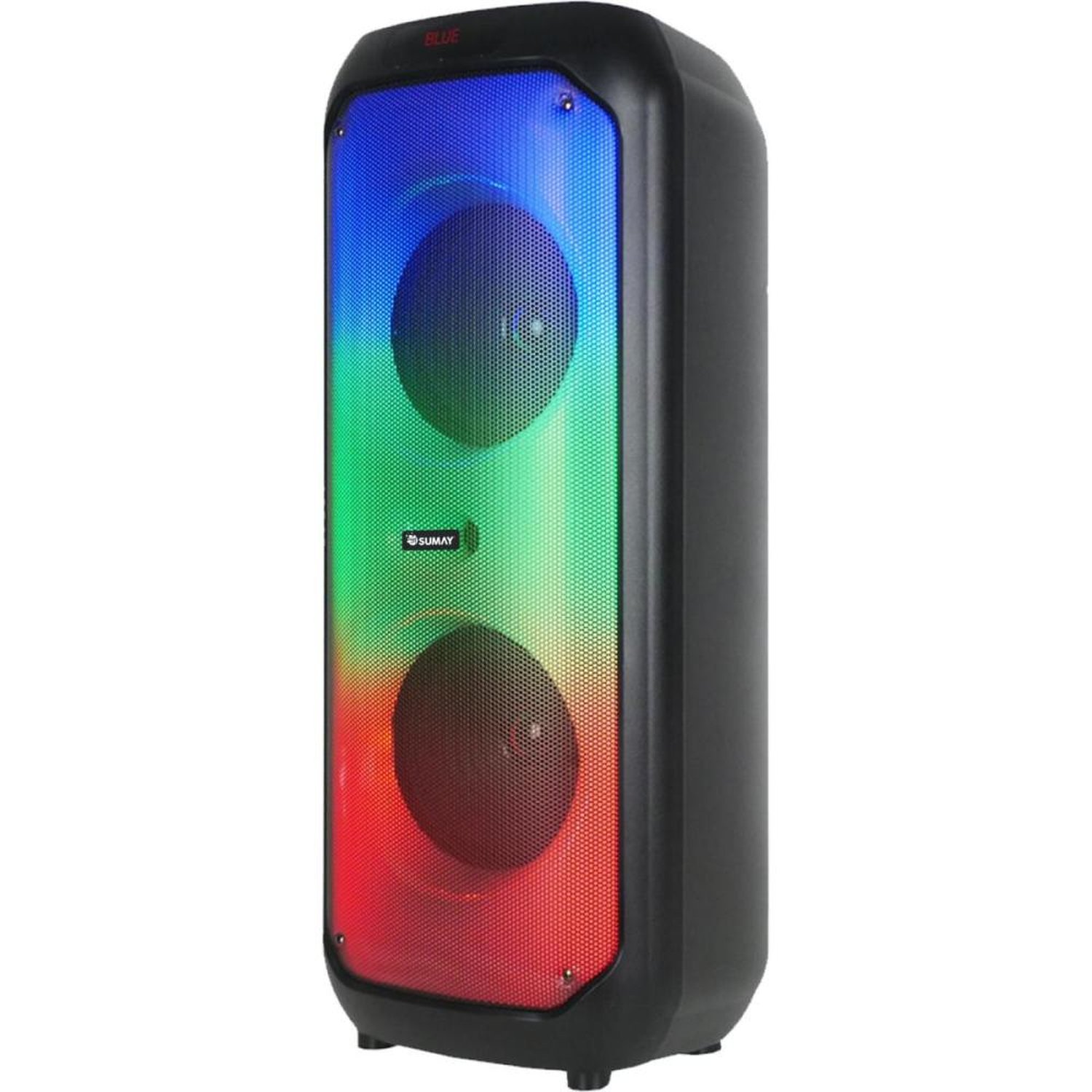 Caixa De Som Portatil Sumay Sm-Cap 51 Fire Bluetooth Com Leds Multicor 1000W Rms