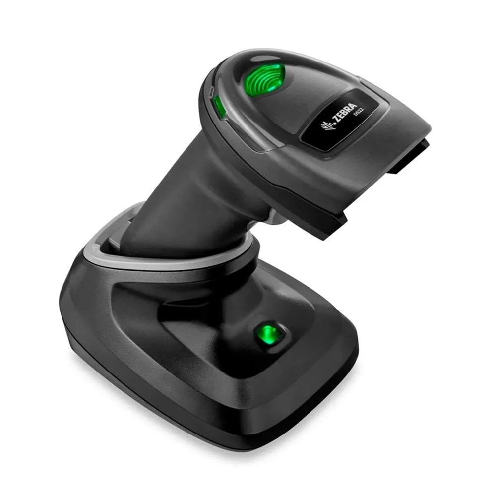 Leitor De Código De Barras Zebra Ds2278, 1D, 2D, Qr Code, Usb S/ Fio, C/ Suporte - Cinza E Preto