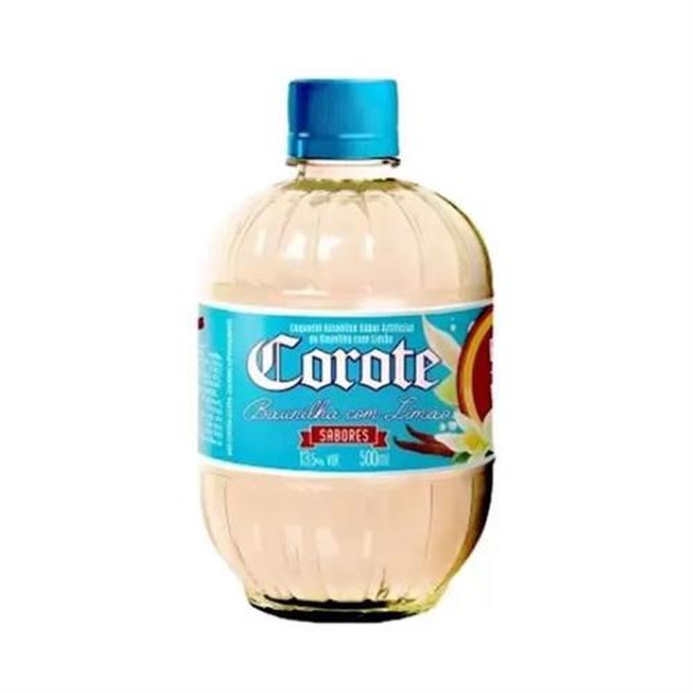 Cachaça Corote Sabor Limão 500ml - Caixa com 12 unidades