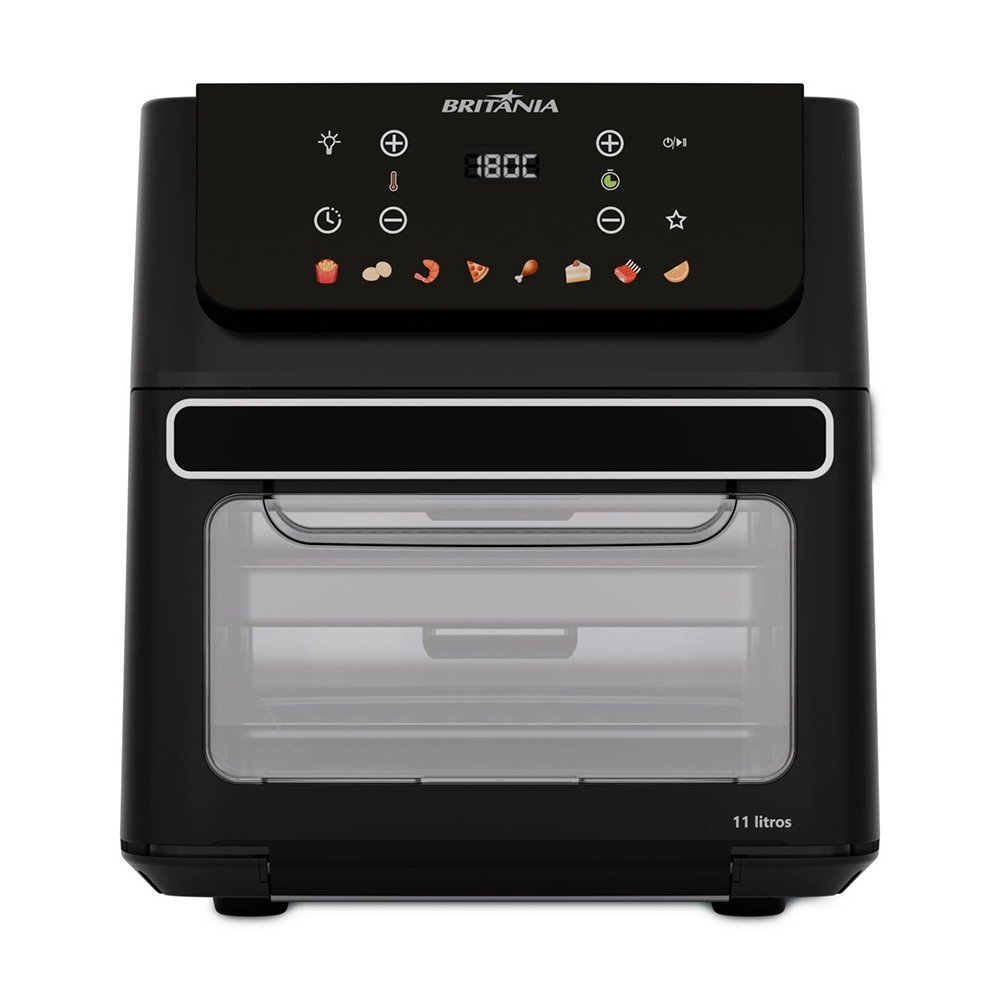 Fritadeira Air Fryer Britânia Oven BAF11A - 11 Litros Preto Fosco 1800W 220V