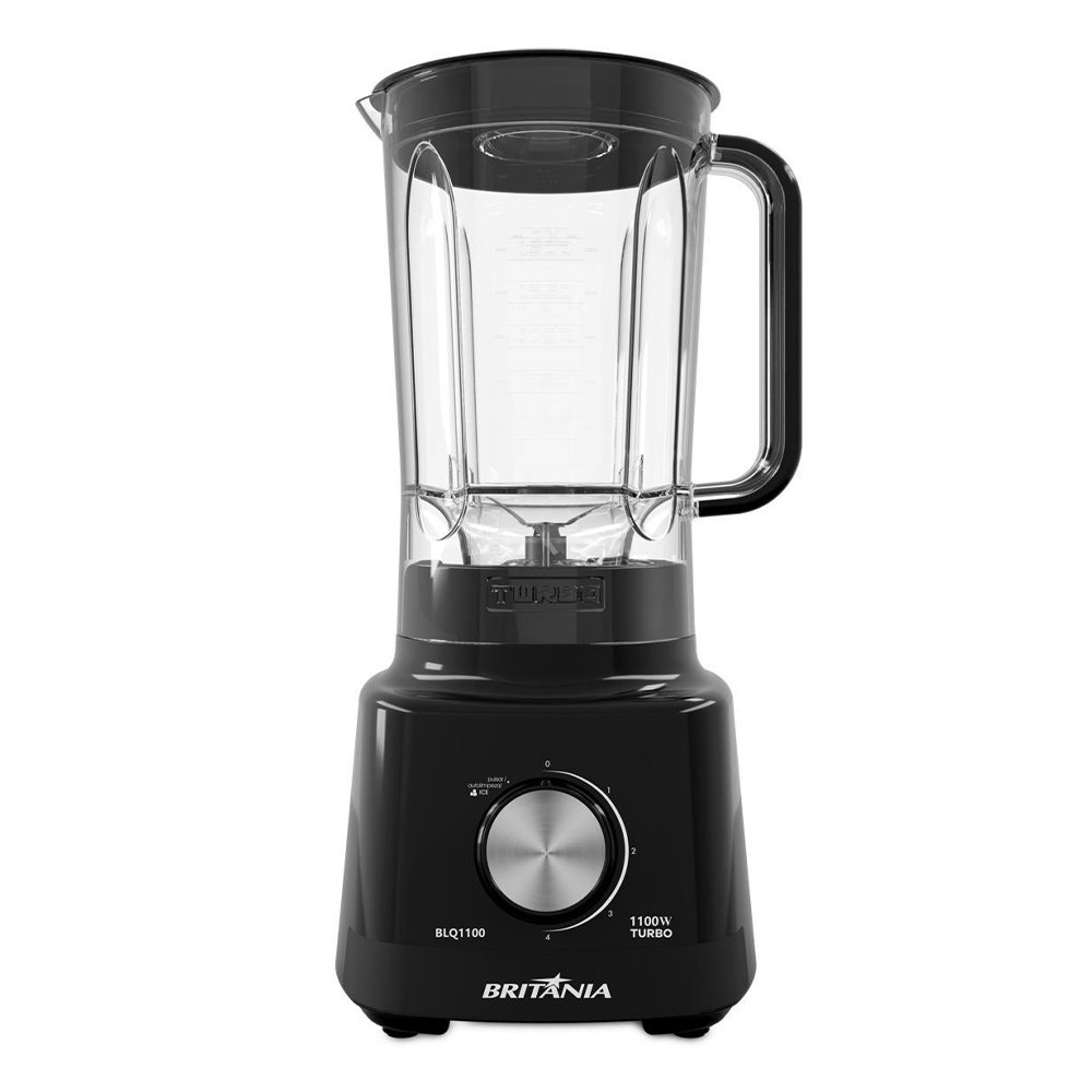 Liquidificador Britânia BLQ1100 - San 4 Velocidades + Pulsar, 2,7 Litros, 1100W, Preto, 110V