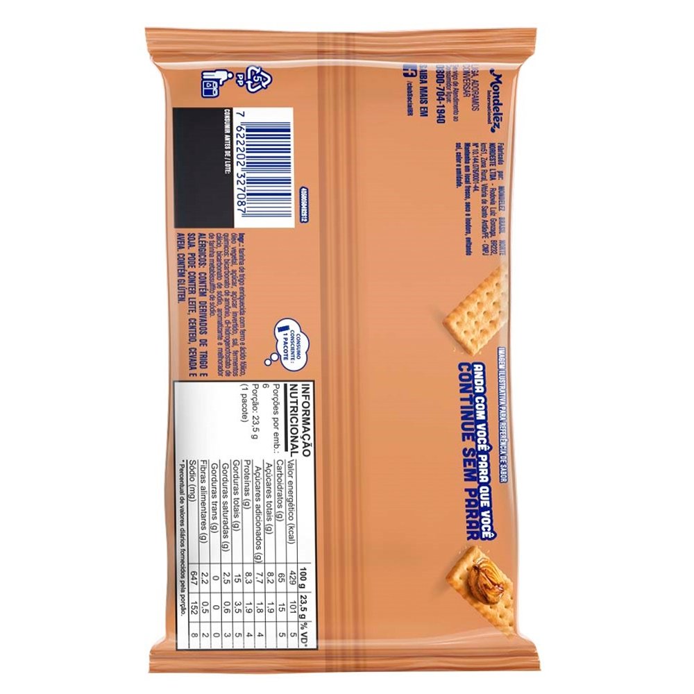 Biscoito Club Social Cebola Caramelizada 23,5g - 6 Embalagens com 44 Unidades