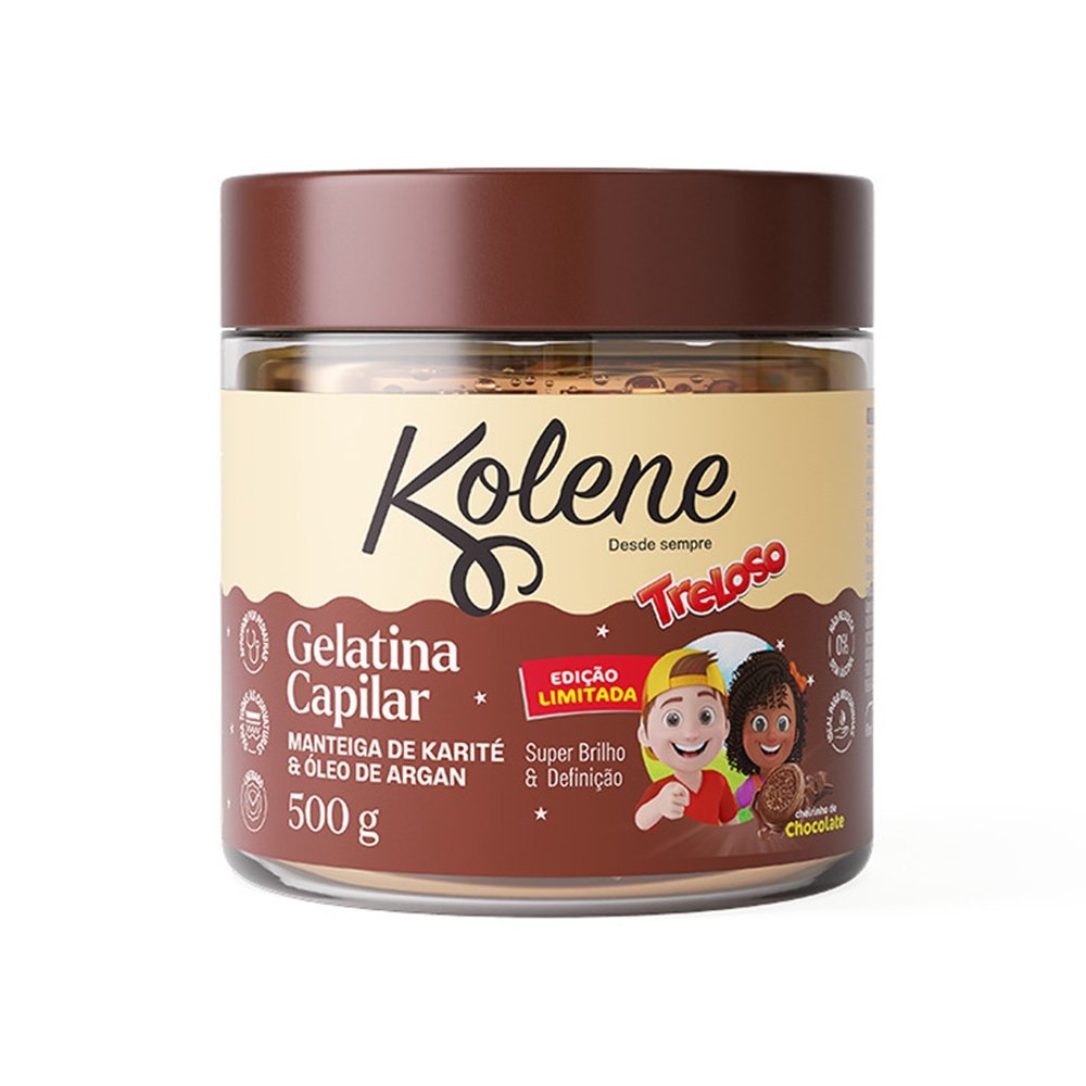 GELATINA CAPILAR KOLENE MODELADORA CHOCOLATE TRELOSO 500G