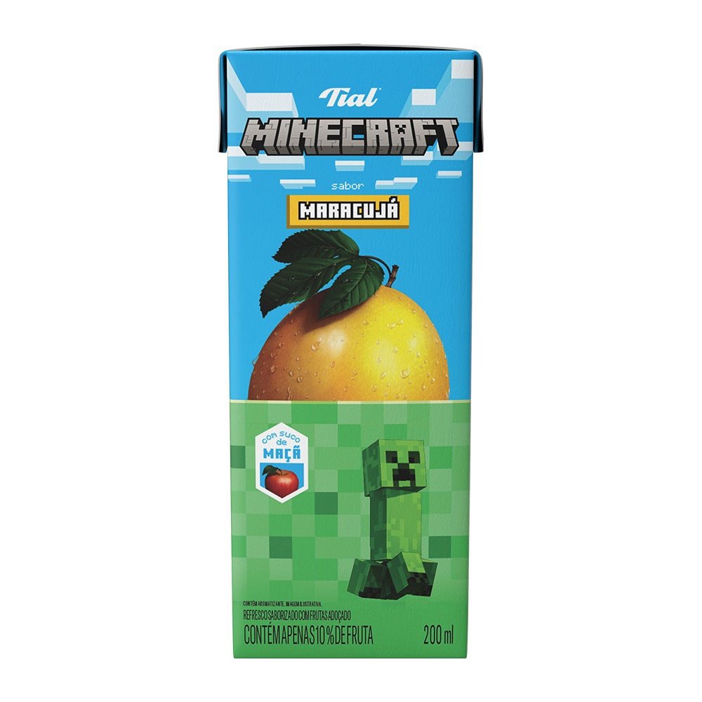 Suco Tial Minecraft Maracujá 200ml - Embalagem com 24 Unidades ...