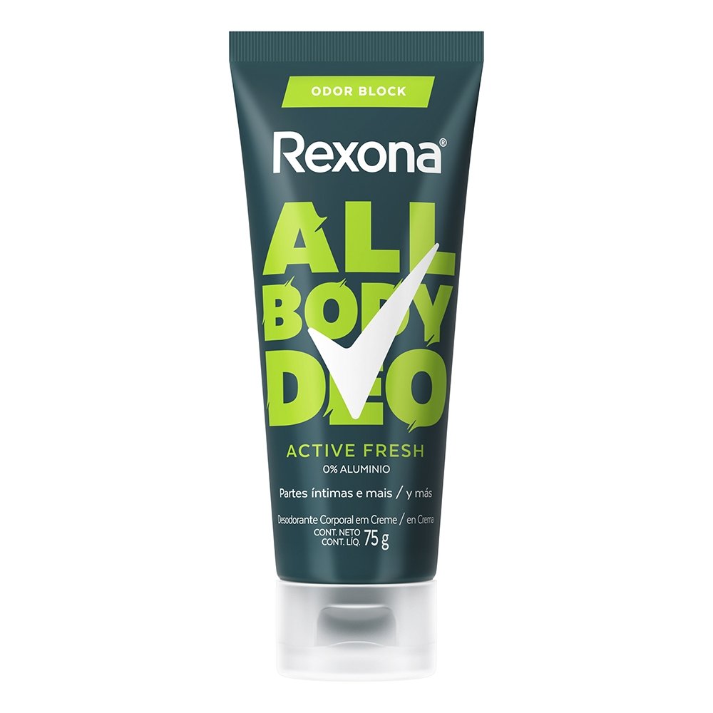 Hidratante Corporal Rexona Masculino All Body Deo Active Fresh 75g