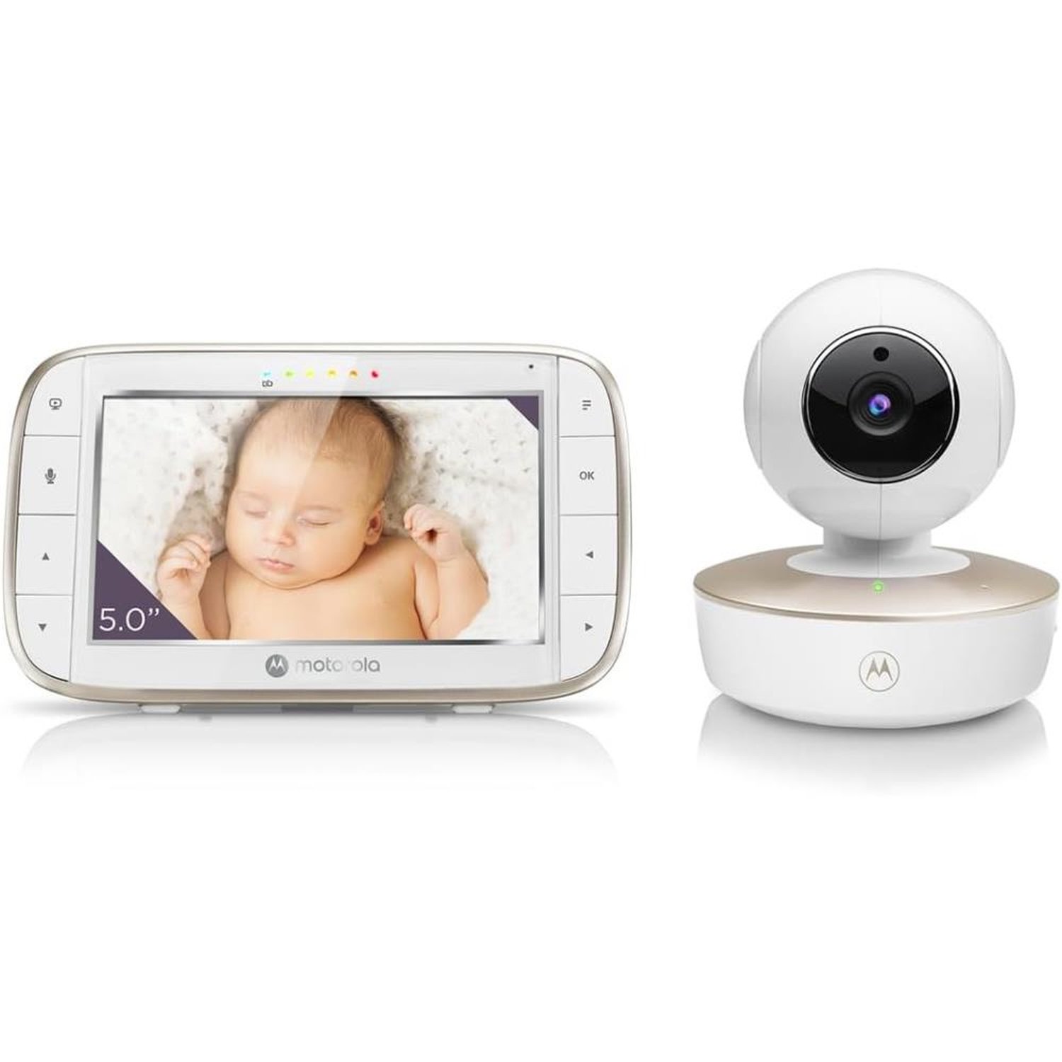 Babá Eletrônica Vm855 Connect Tela Lcd 5.0 Wi-Fi Motorola Baby Branco