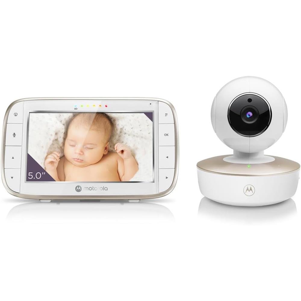 Babá Eletrônica Vm855 Connect Tela Lcd 5.0 Wi-Fi Motorola Baby Branco