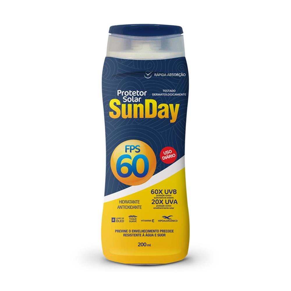Protetor Solar Fps 60 Sunday Nutriex 200Ml