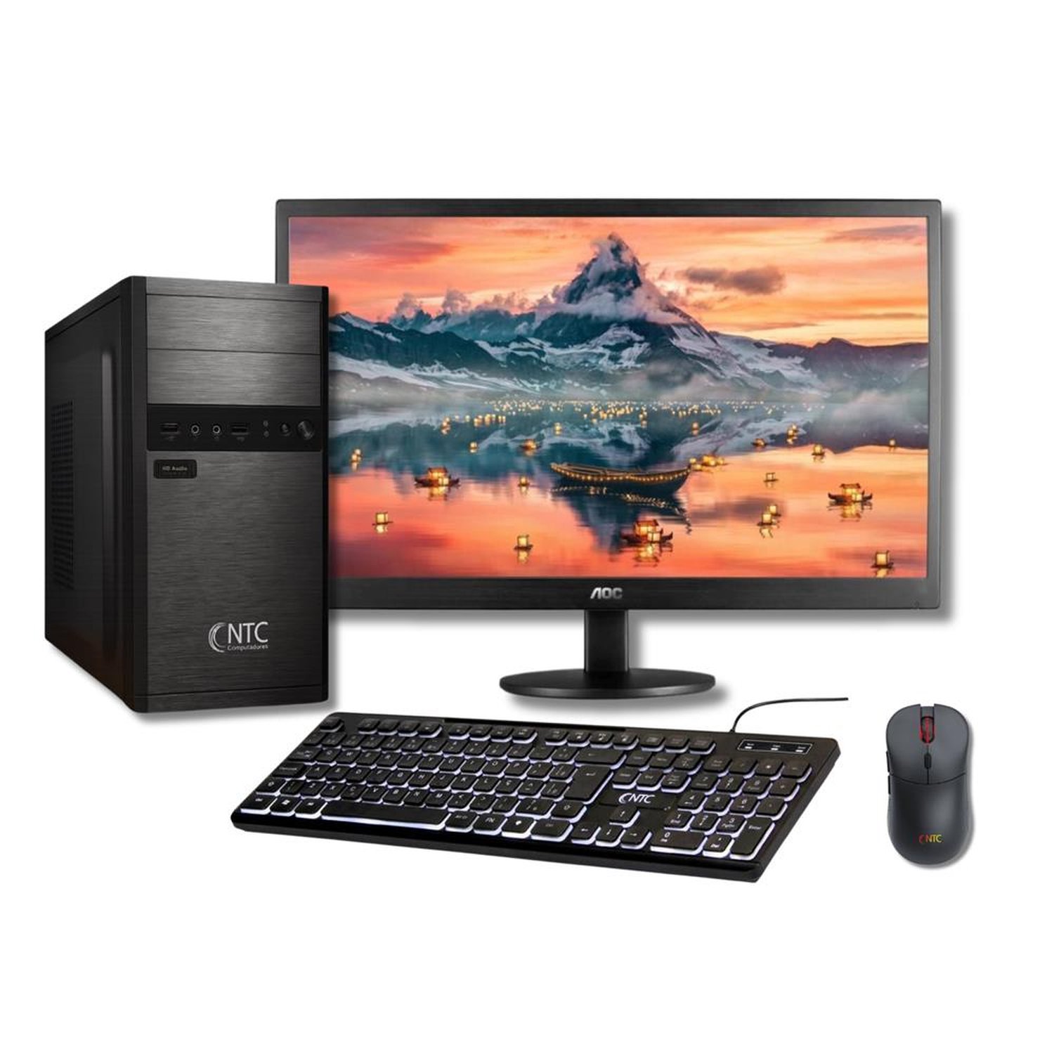 Computador Completo Ntc I7-6700Hq Ram 8Gb Ssd 256Gb, Monitor 18,5 ,Teclado E Mouse