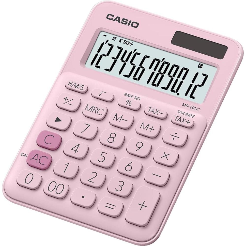 Calculadora De Mesa 12 Dígitos Rosa - Ms-20Uc-Pk-W-Dc