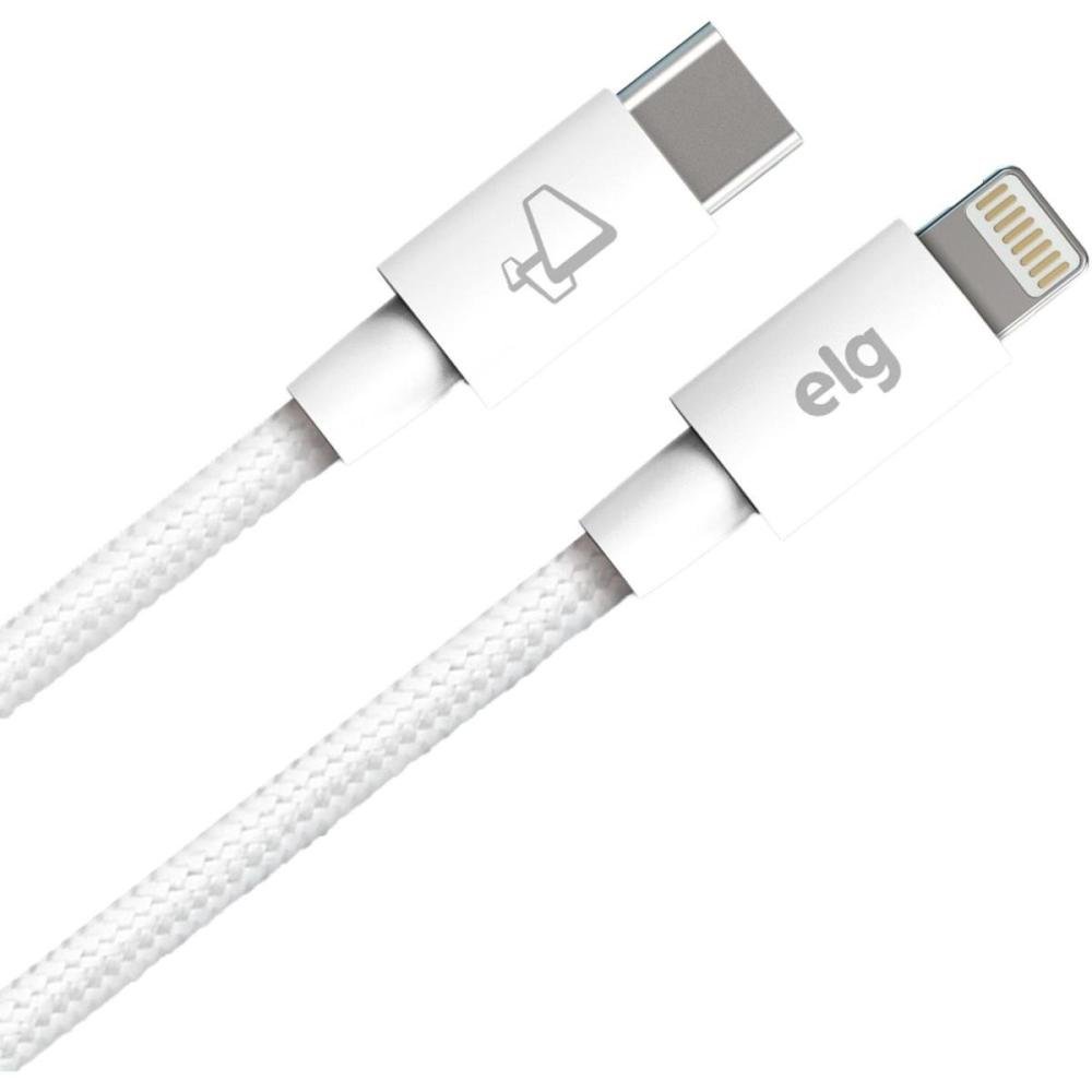 Cabo Tipo C X Lightning Tcl10p 2 Metro Branco Elg Un.Venda: Pc/1