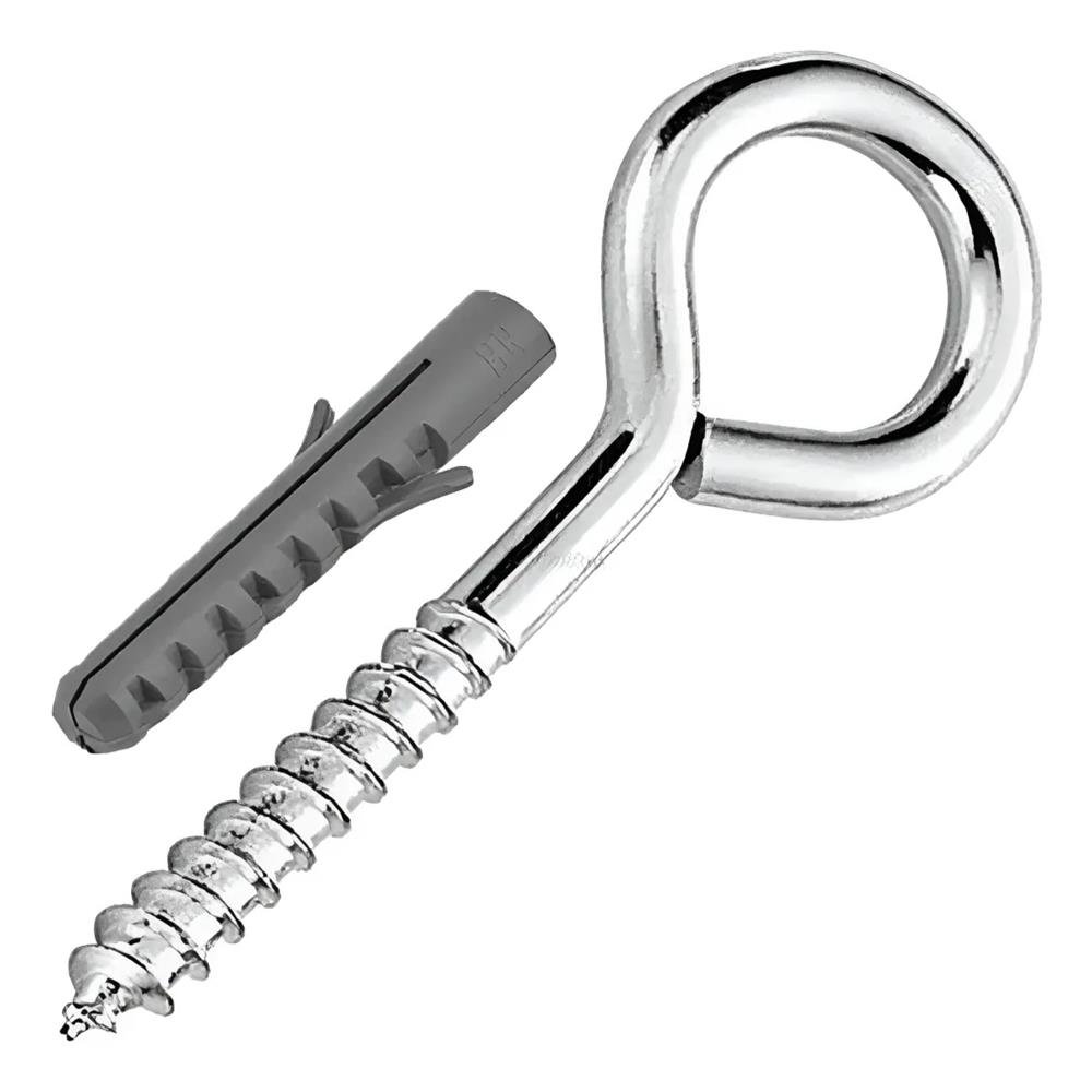 Pitão Olhal Parafuso E Bucha 6Mm- 100Pçs