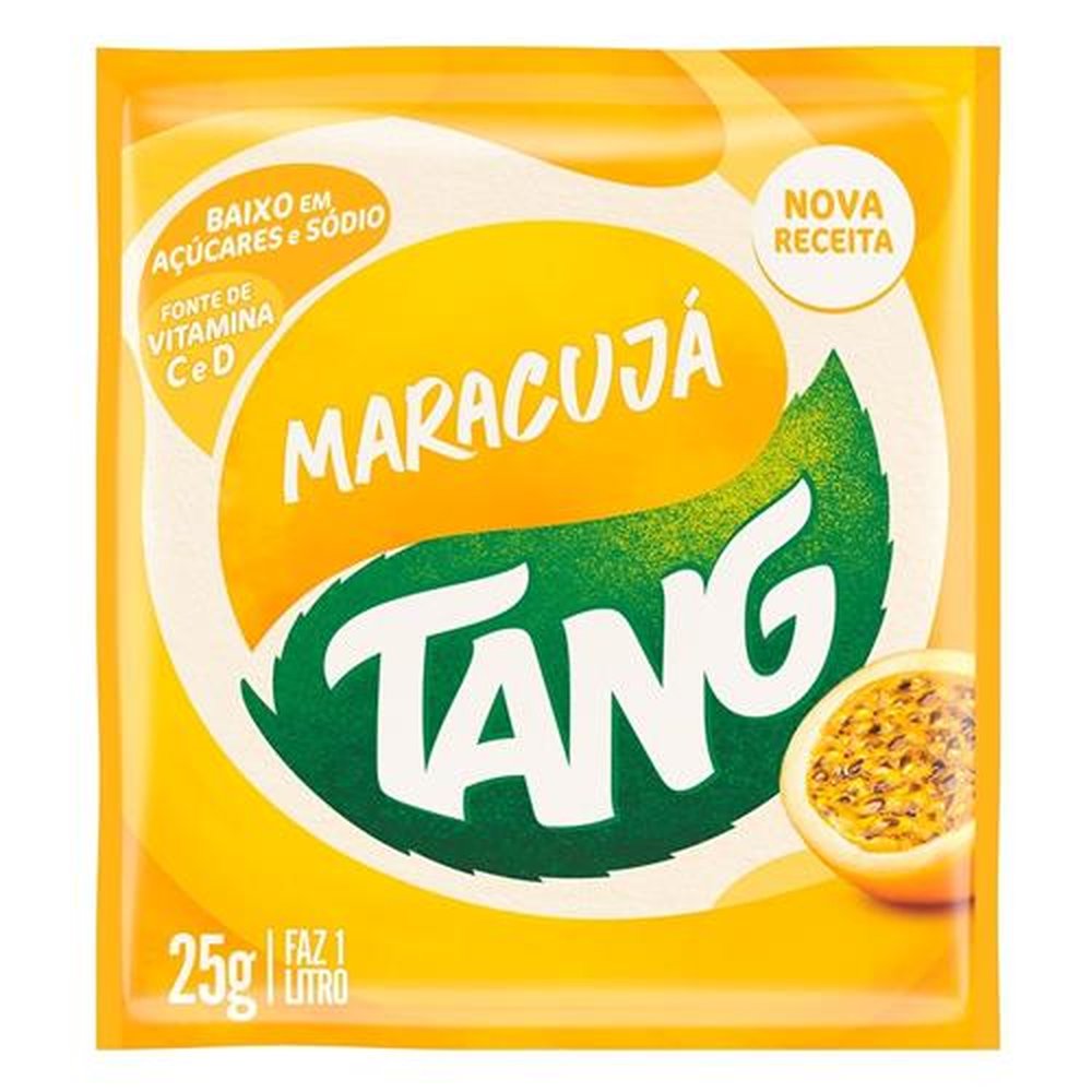 Refresco em Pó Tang Maracujá 25g - Embalagem com 15 Unidades