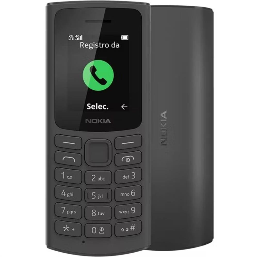 Celular Nokia 105 4G Preto P/Idoso