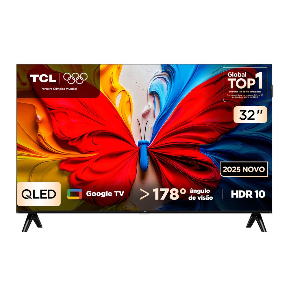 Smart Tv 32" Tcl Qled 32S5k Full Hd, Google Tv Com Wi-Fi E Bluetooth ...