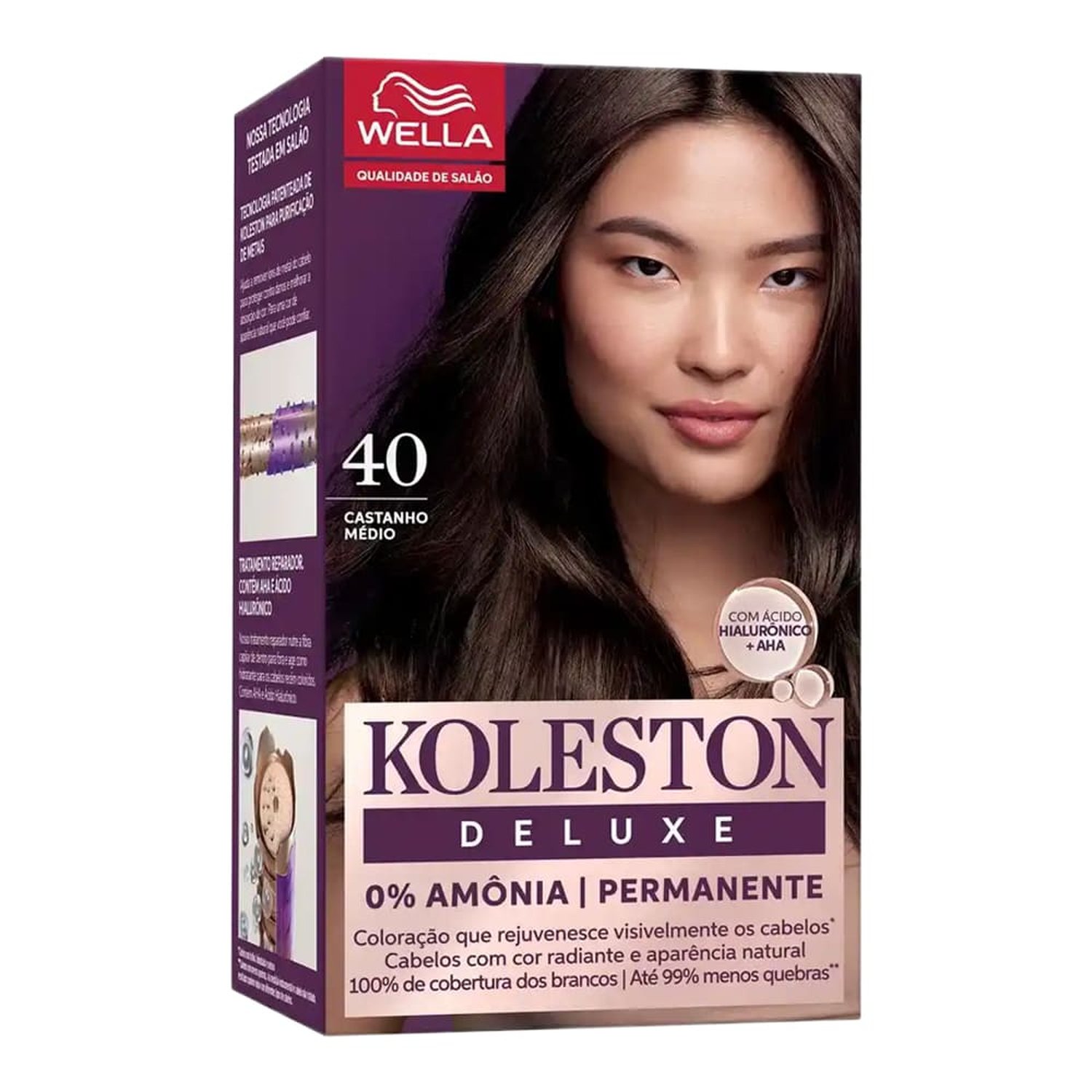 Tintura Koleston Deluxe Kit 40 Castanho Medio