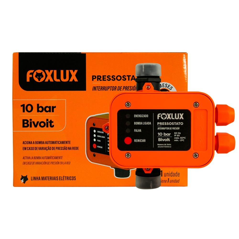 Pressostato Controlador Auto Pressão Foxlux