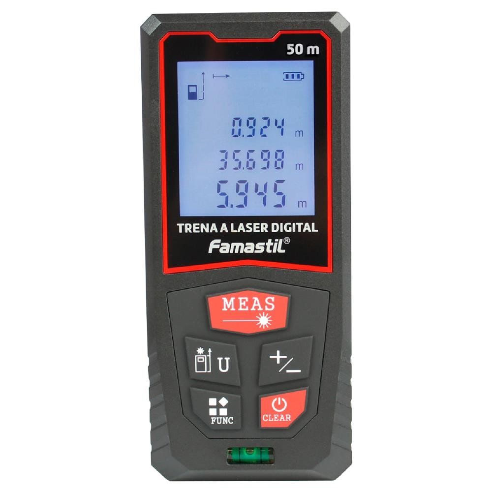Trena Laser Digital 50M Profissional Com Cordão Famastil
