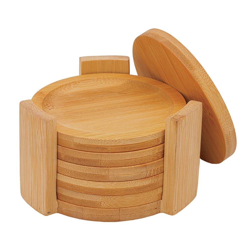 Porta Copos Mimo Style Utensílio Ecokitchen Para Cozinha, Bambu - Marrom