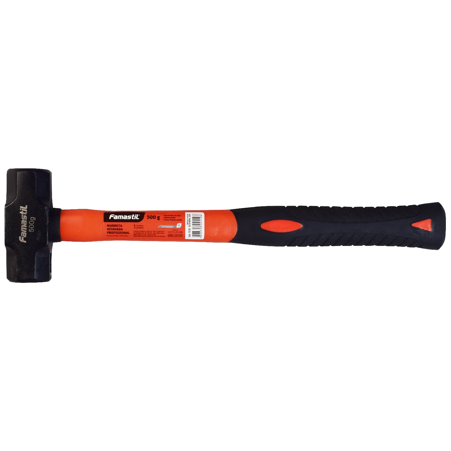Marreta Oitavada 500G Cb Fibra Vidro Famastil