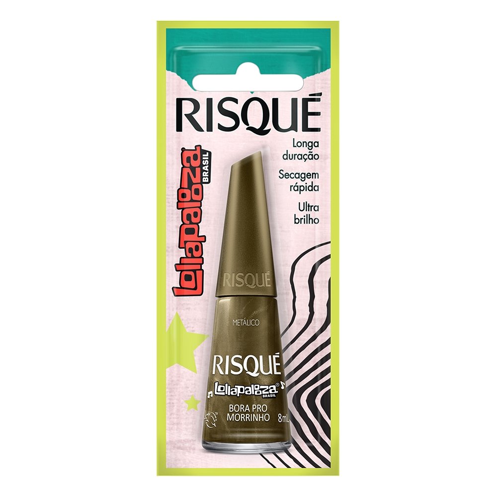 Esmalte Risqué Lollapalooza Metálico Bora Pro Morrinho Blister 8ml