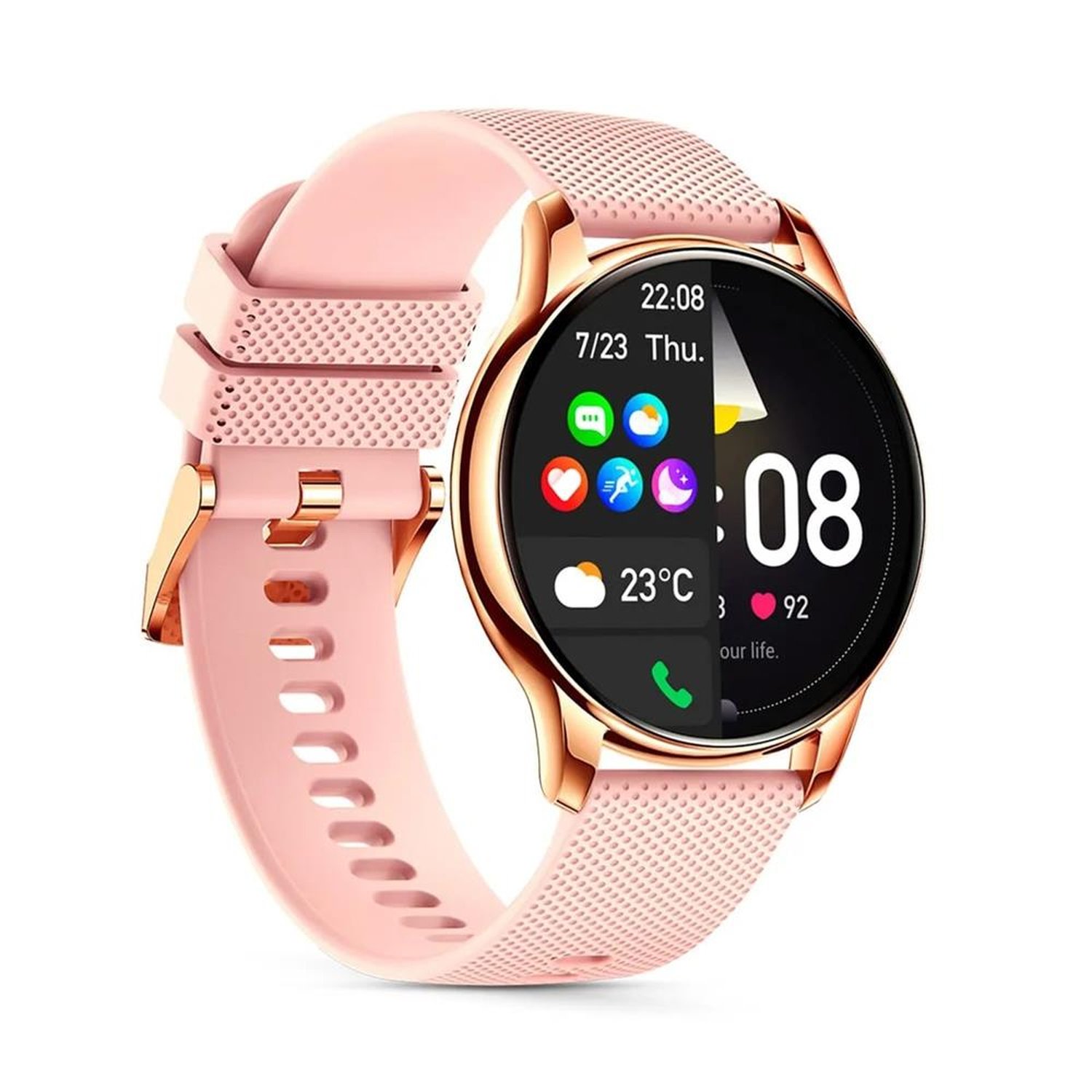 Smartwatch Get Watch Vibe Tela Touch Amoled 34Mm Bluetooth 5.0 Rosê