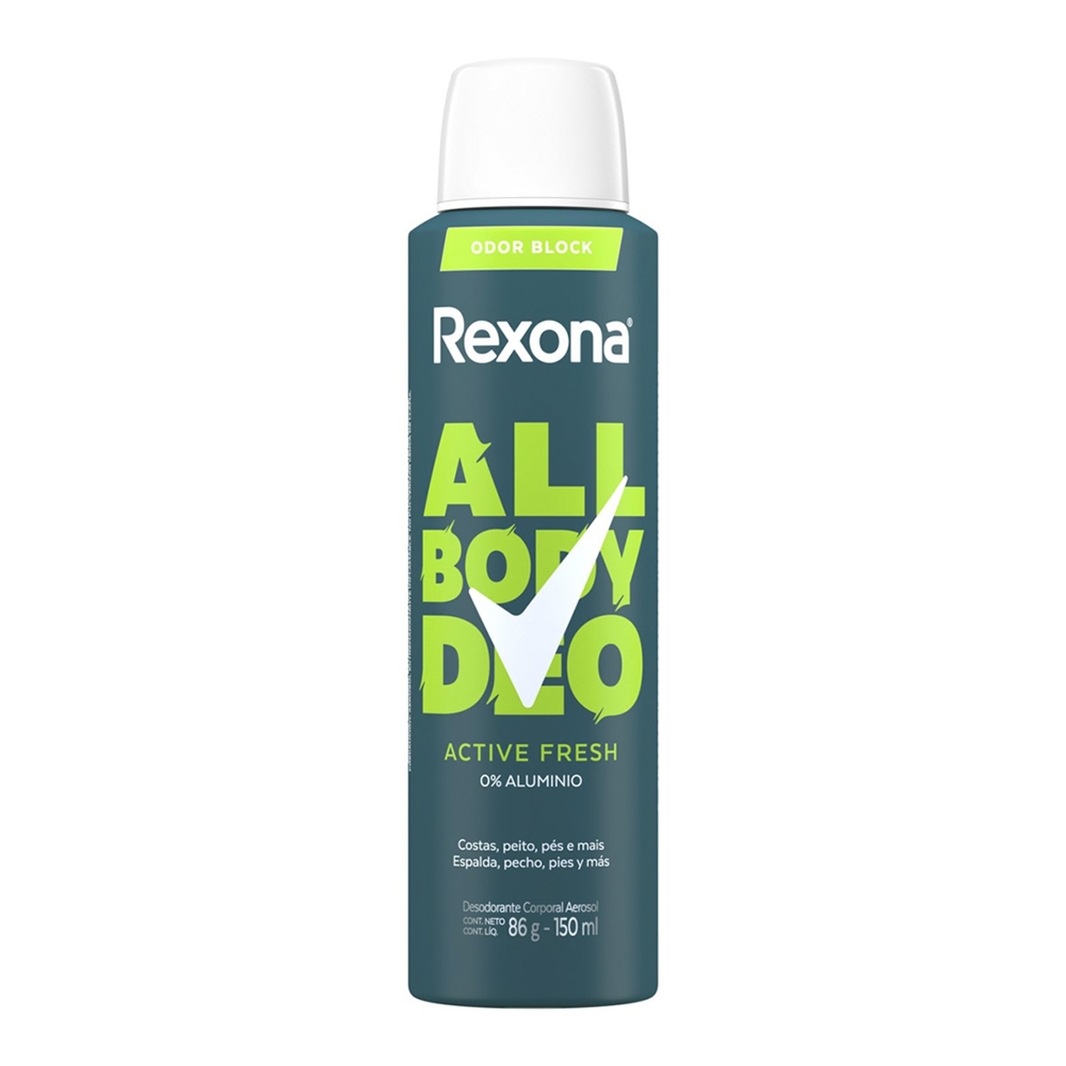 Desodorante Corporal Rexona Aerosol - All Body Deo Men Active Fresh 150ml