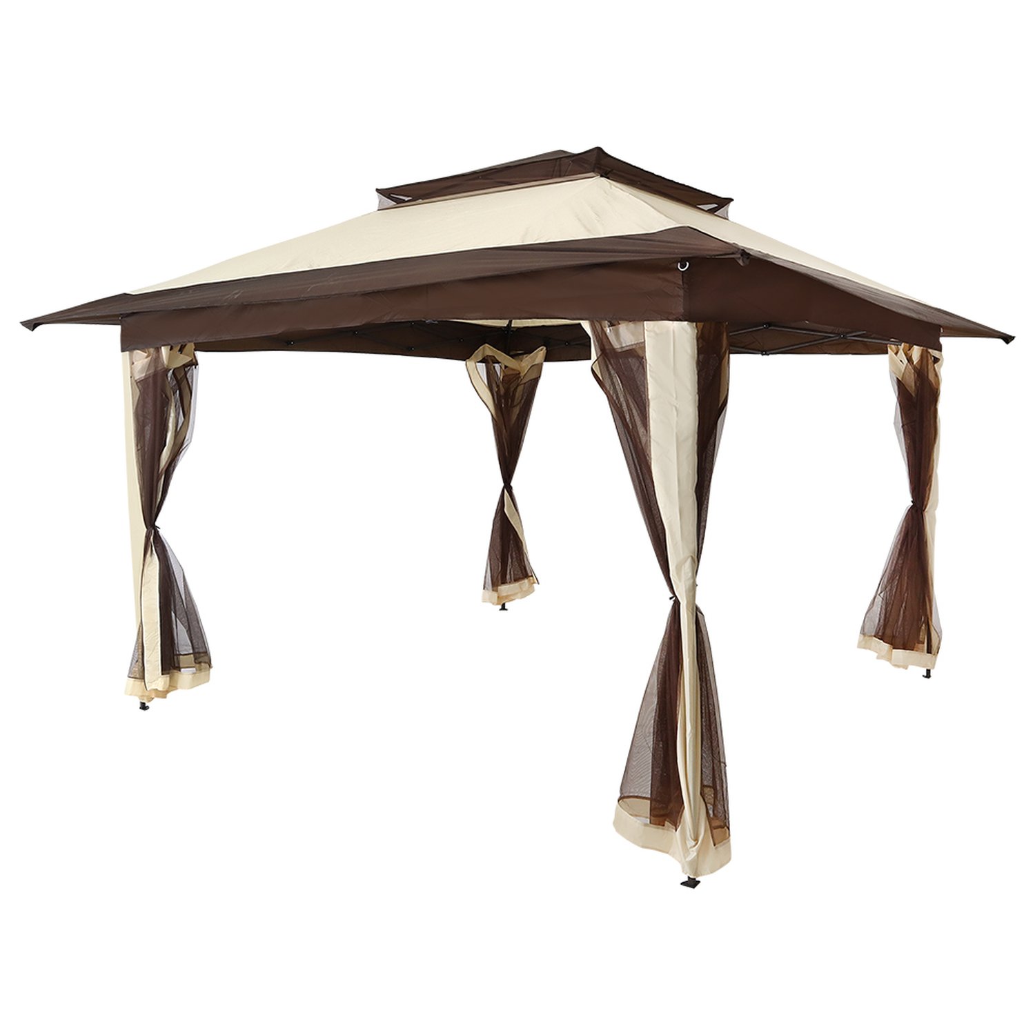 Gazebo Automático Dobrável Elegant 3,60M X 3,60M Oxford Bege Bel