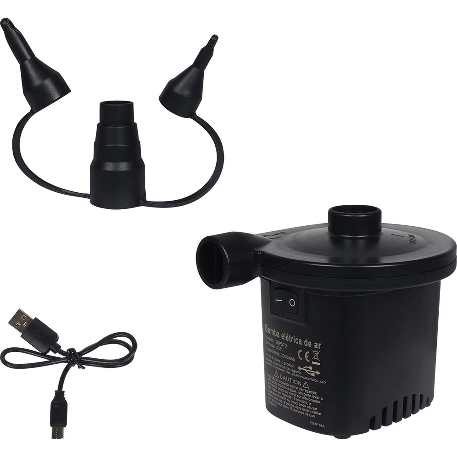 Bomba De Ar Portátil To Go Recarregável Usb Bel