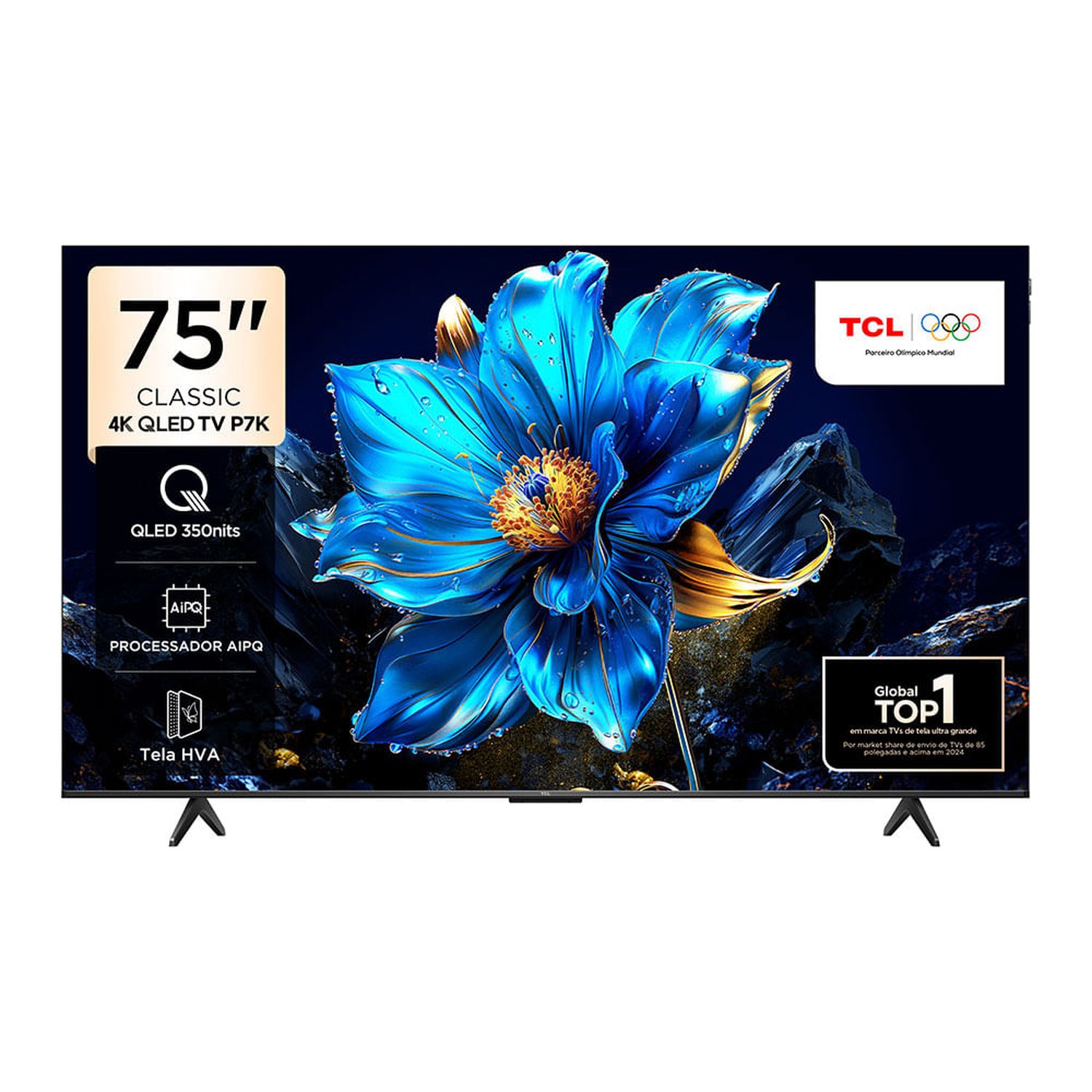 Smart Tv Tcl 75" Qled 4K P7k, Google Tv, Wi-Fi Dual Band, Dolby Vision, Dolby Atmos Go - 67879