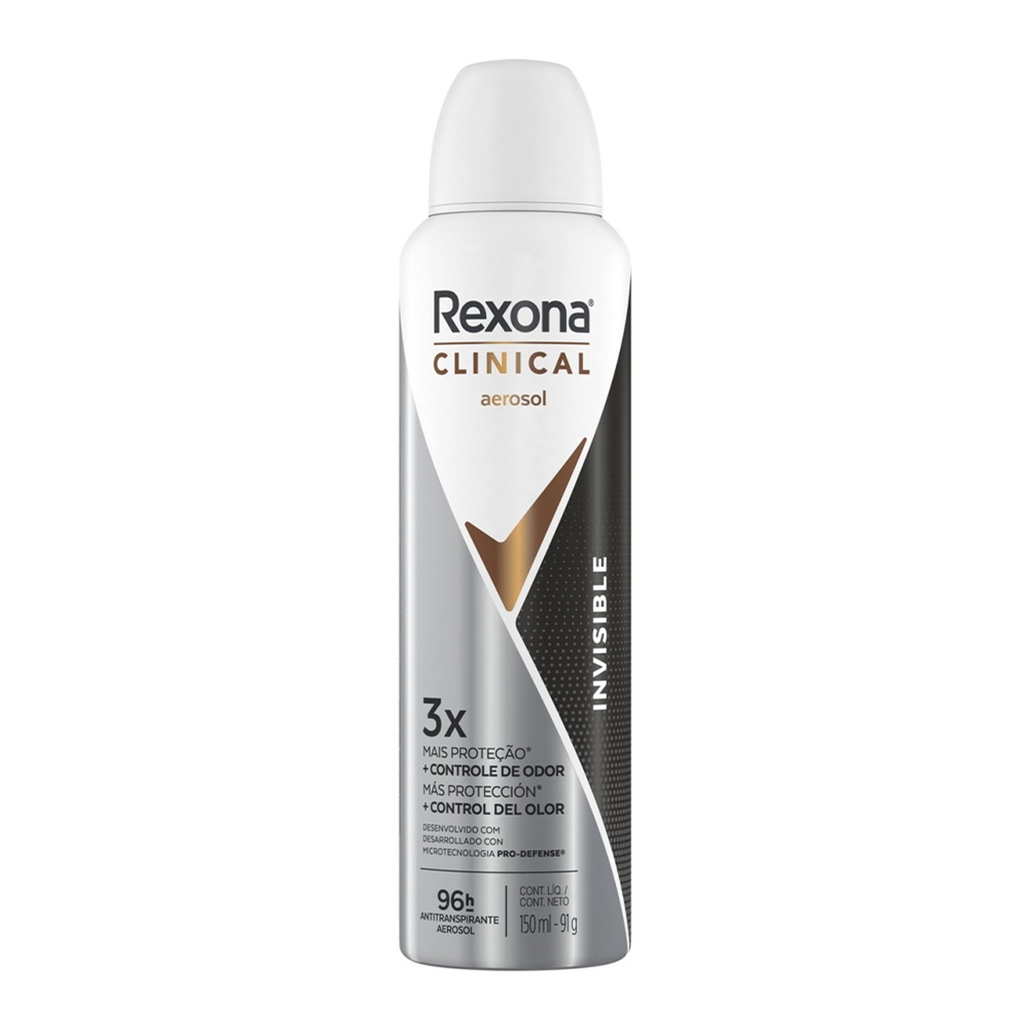 Desodorante Rexona Aerossol Women Clinical Invisible 150ml