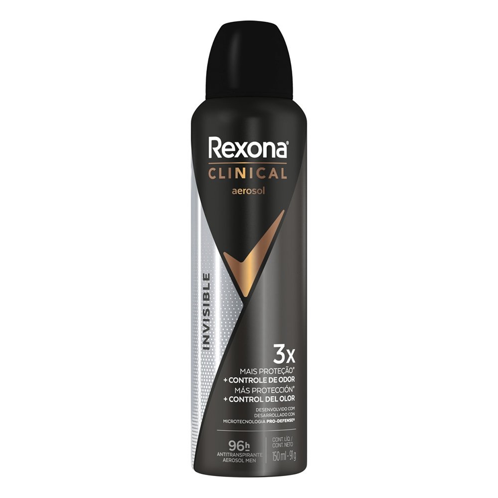 Desodorante Rexona Aerossol Clinical Men Invisible 150ml