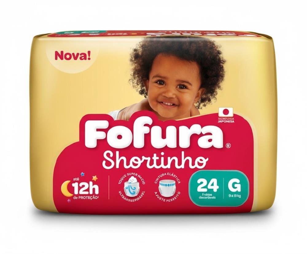 FRALDA DESCARTAVEL FOFURA BABY SHORTINHO MEGA GRANDE 8X24