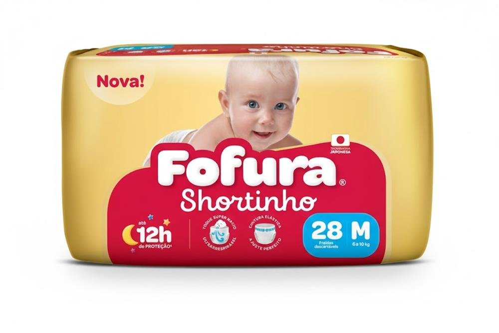 FRALDA DESCARTAVEL FOFURA BABY SHORTINHO MEGA MEDIA 8X28
