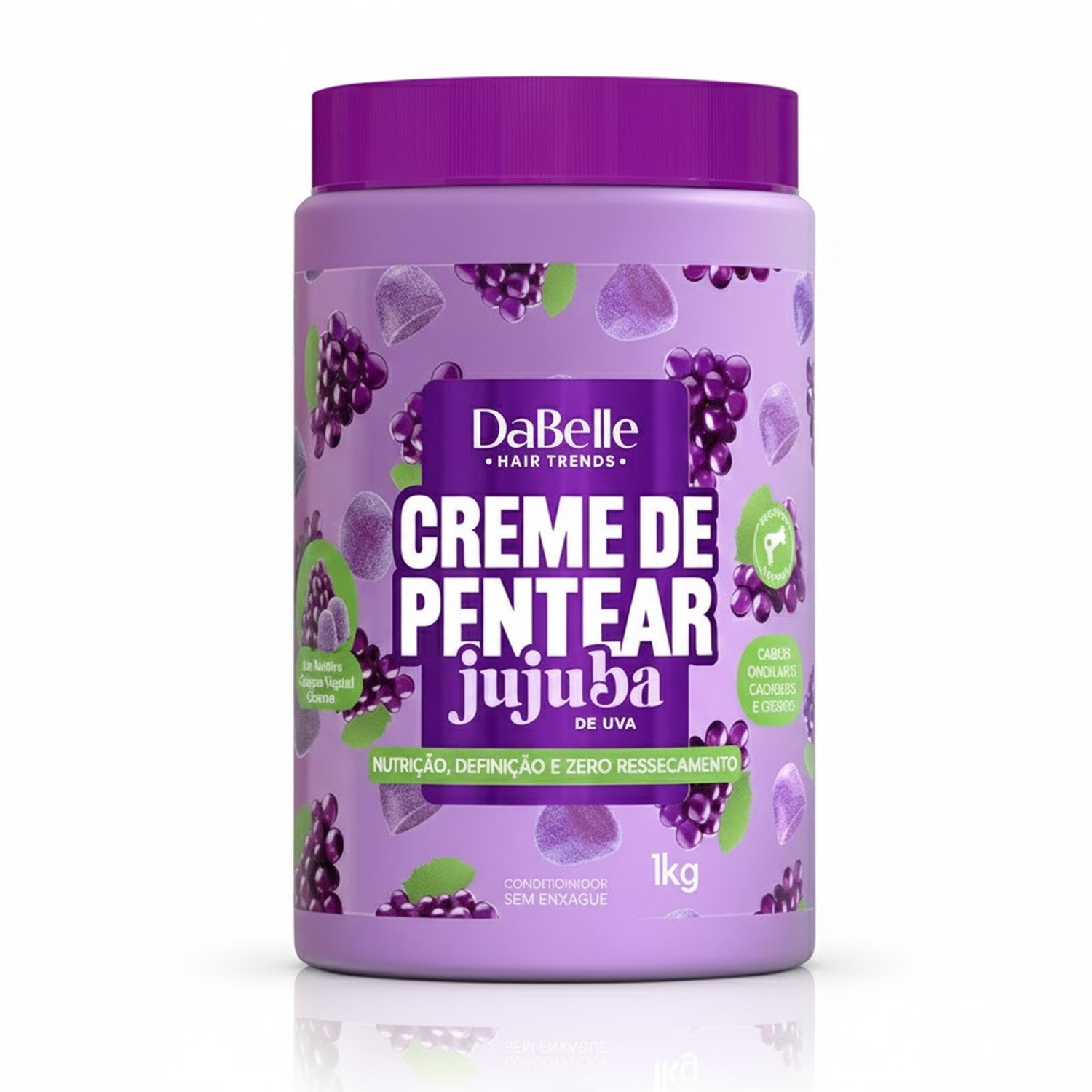 Creme De Pentear Dabelle Jujuba Uva 1Kg