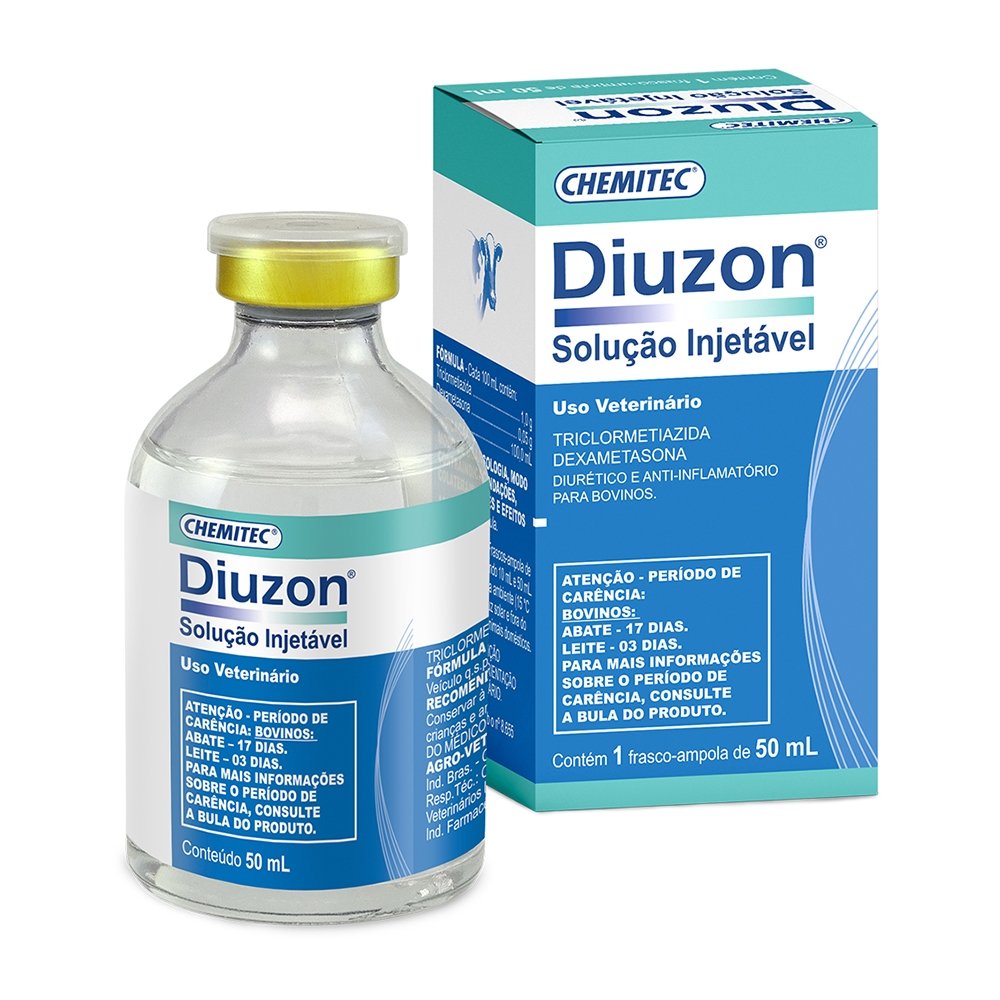 Diuzon Chemitec Diurético e Anti Inflamatório Injetável 50ml
