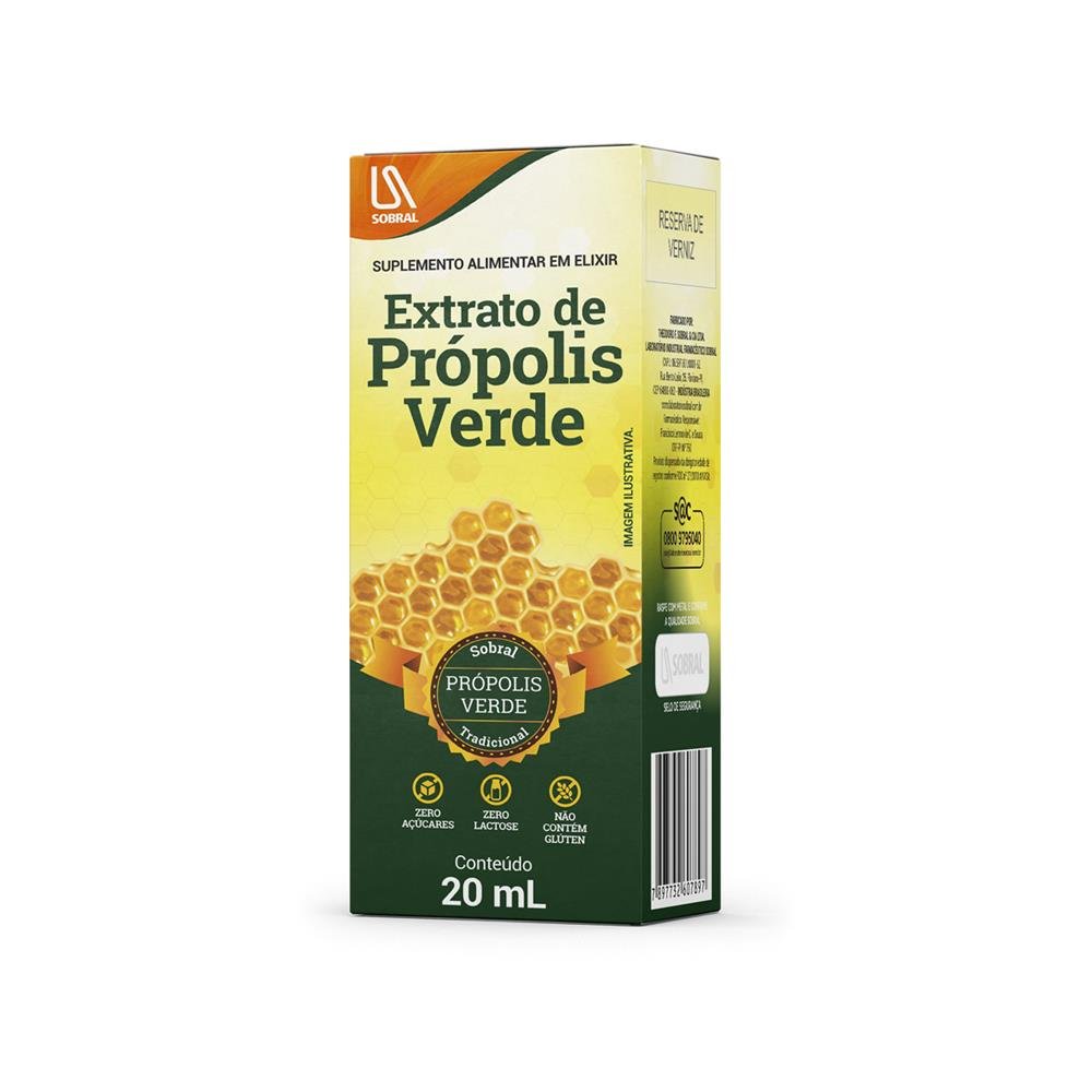 Extrato De Propolis Sobral Verde 20Ml