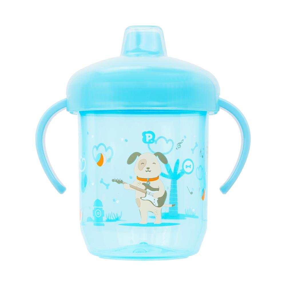 Kit Copo De Treinamento Bico Rígido Com Alça E Tampa 240Ml Masculino Pimpolho Com 1 Unidade.