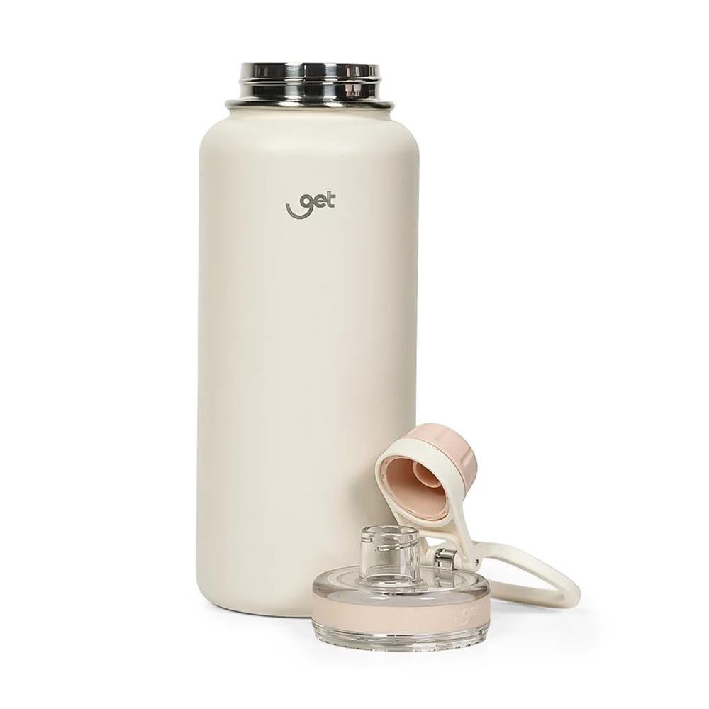 Garrafa Térmica Inox Get Trity 1000Ml Creme