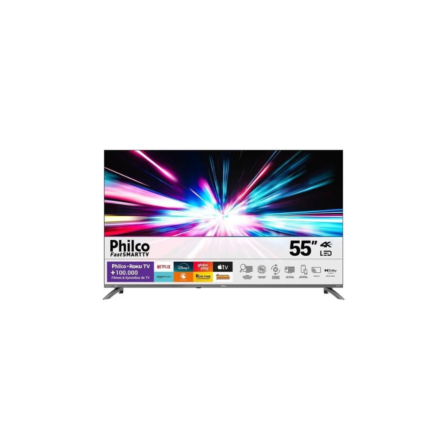 Smart Tv 55" Philco4kuhdledrokup55cra