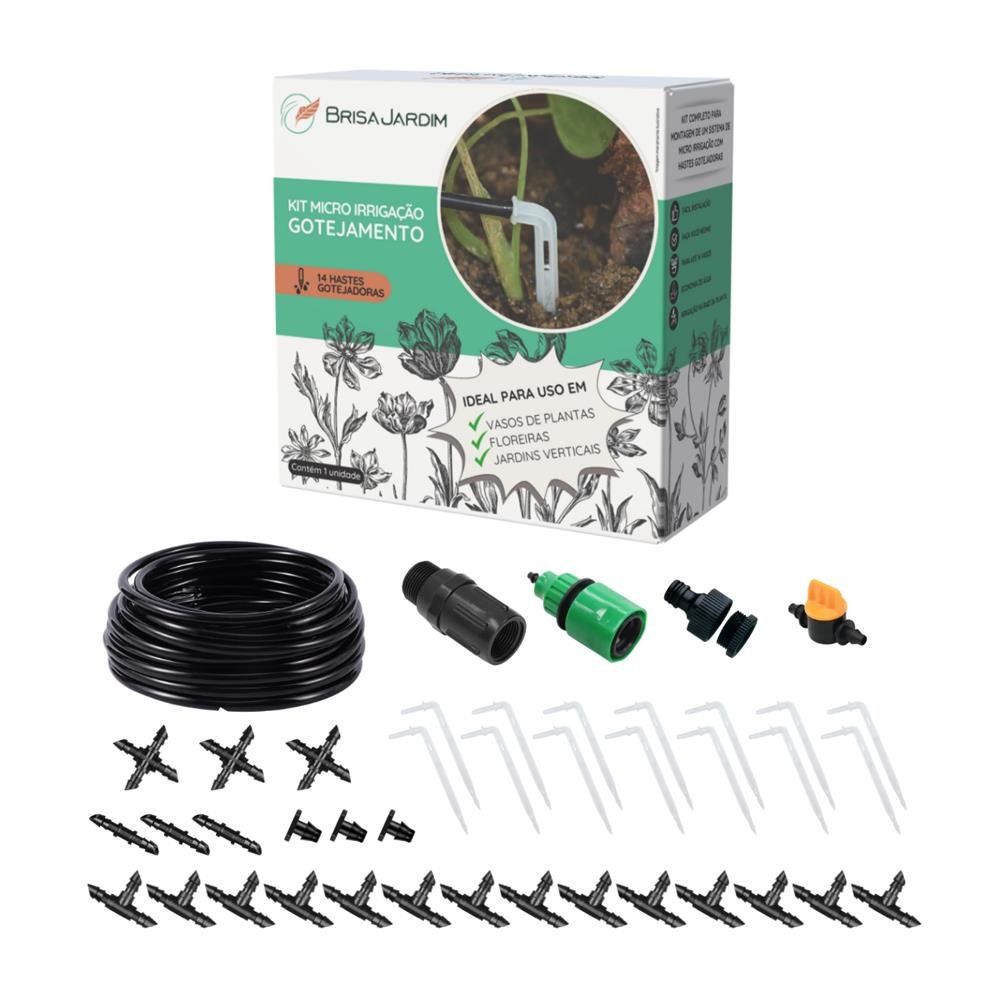 Kit De Micro Irrigação Brisajardim Kig14 Gotejamento