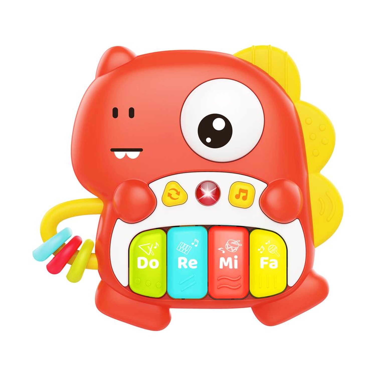 Kit Piano Musical Dinossauro Unissex Pimpolho Caixa Com 1 Unidade.