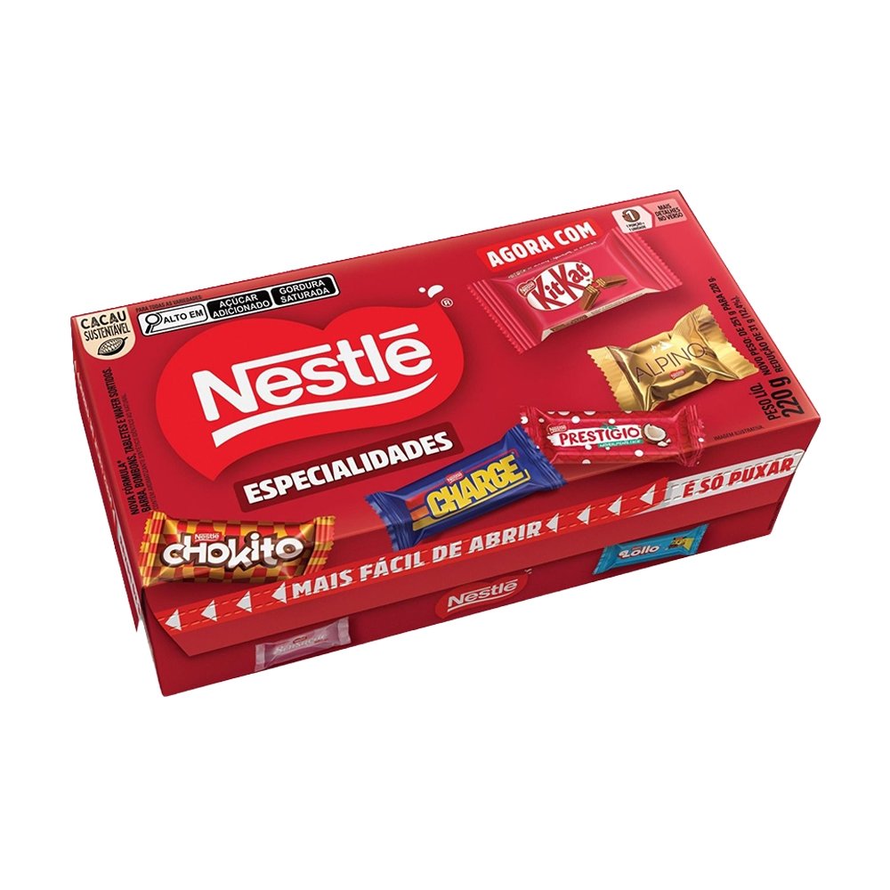 Caixa de Chocolate Nestlé Especialidades 220g