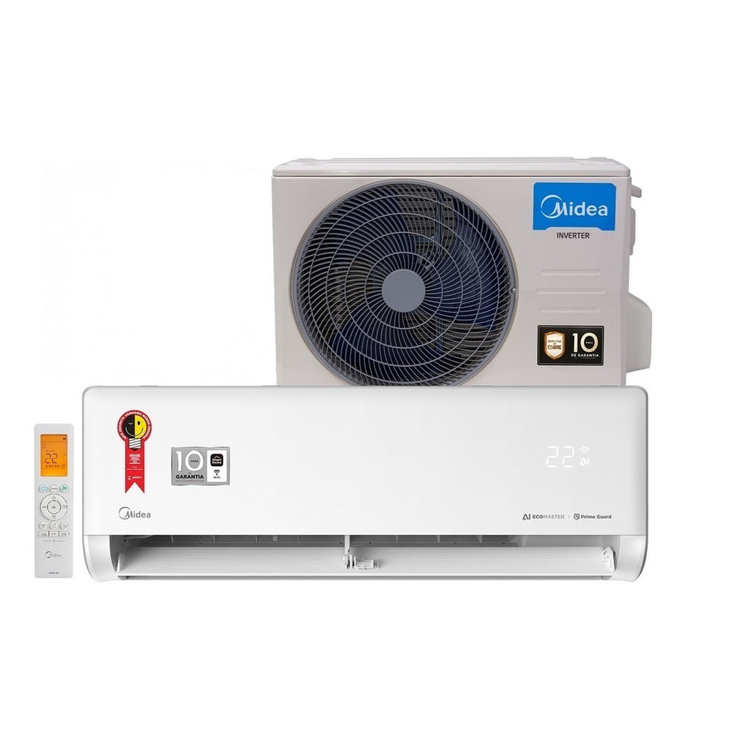 Ar Condicionado Split Hi Wall Inverter Midea Ai Ecomaster 24000 Btu/H Quente E Frio 42Ezvqa24m5 ¿ 220 Volts