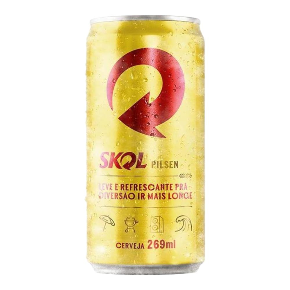 Cerveja Skol Lata 269Ml - Caixa Com 15 Unidades