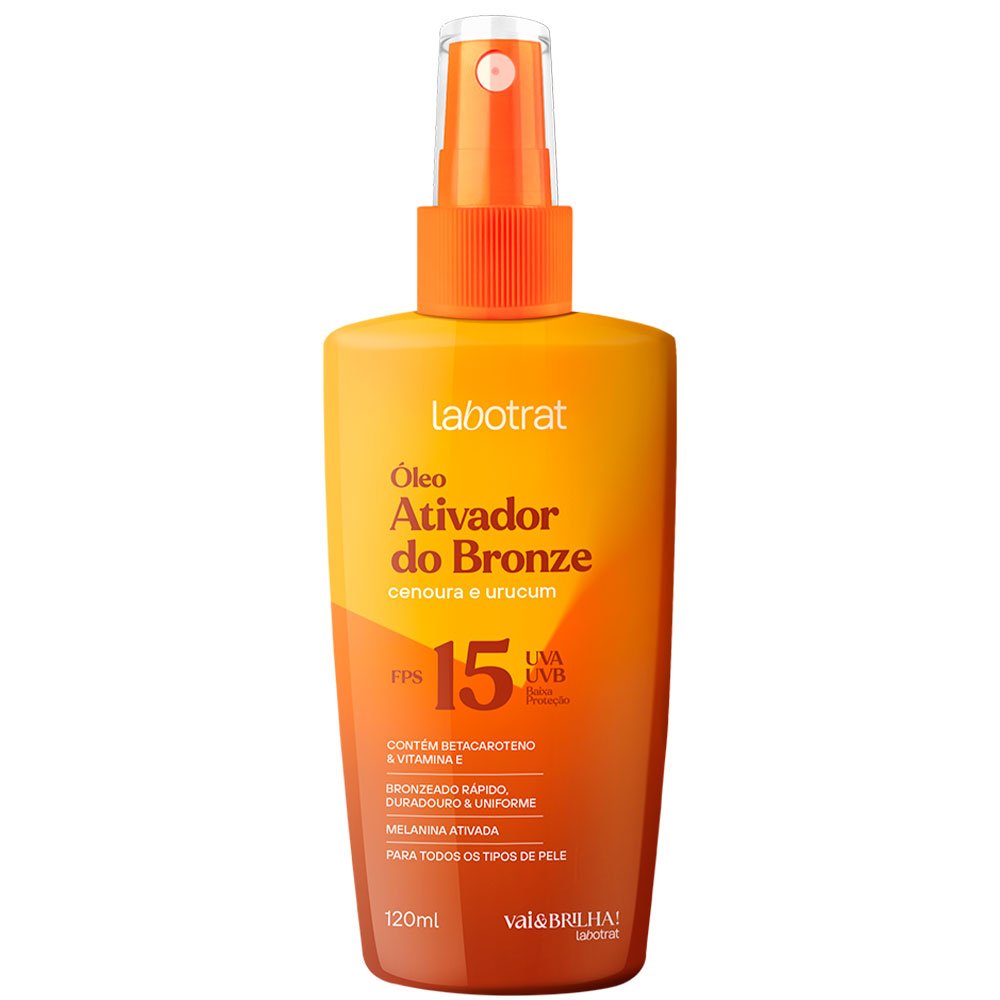 Oleo Ativador De Bronze Fps15 Vai&Brilha Labotrat 120Ml