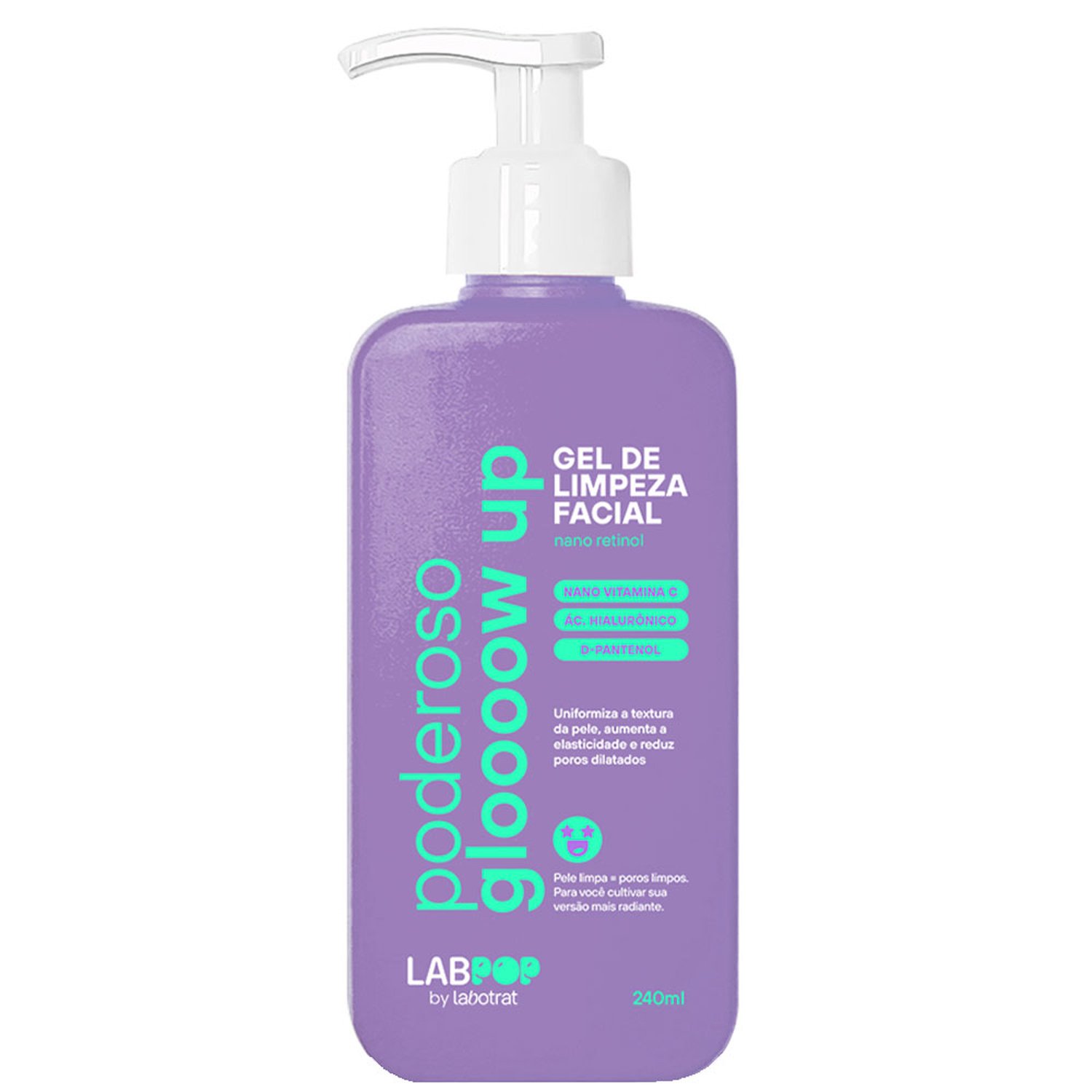 Gel De Limpeza Facial Poderoso Glow Up Labotrat 240Ml