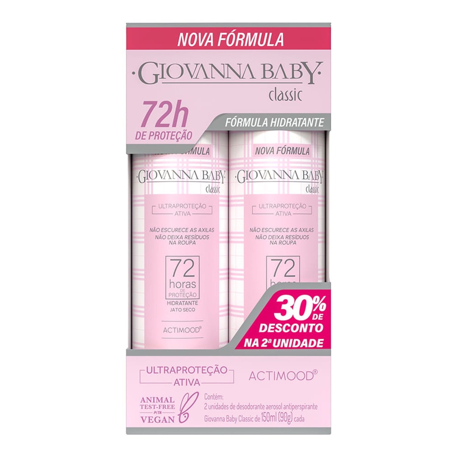 Promo Desodorante Giovanna Baby Aero 150Ml Classic 72H Com 2 30% Desc.