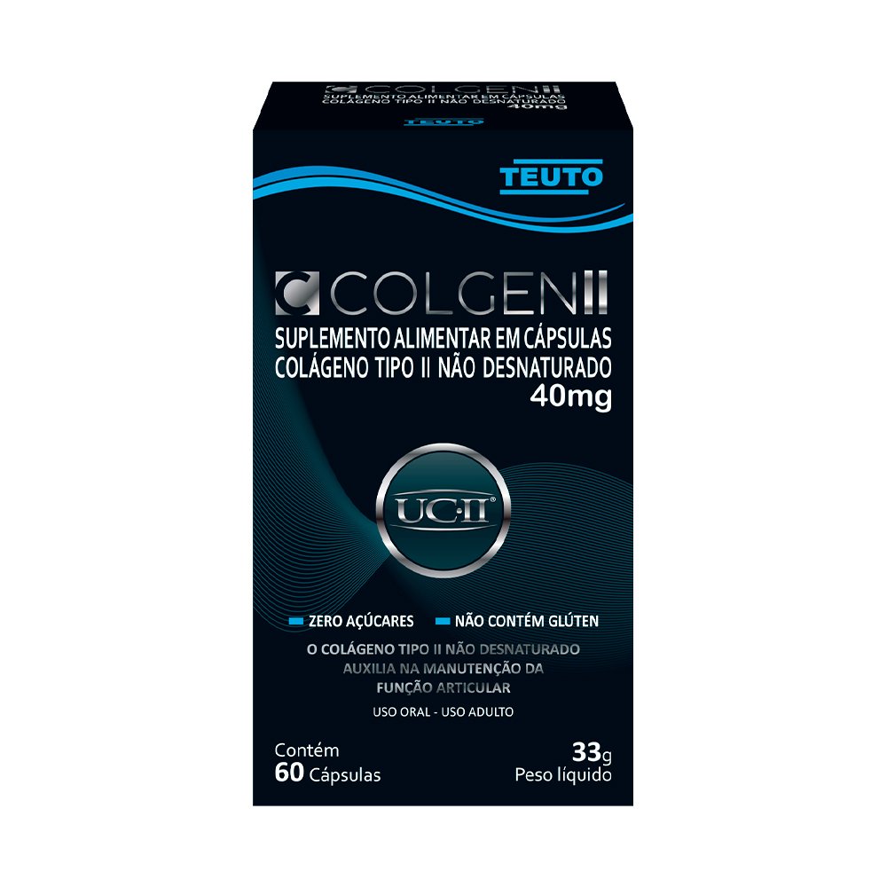 Colageno Colgen Tipo Ii 40Mg 60 Capsulas Teuto | Martins Atacado