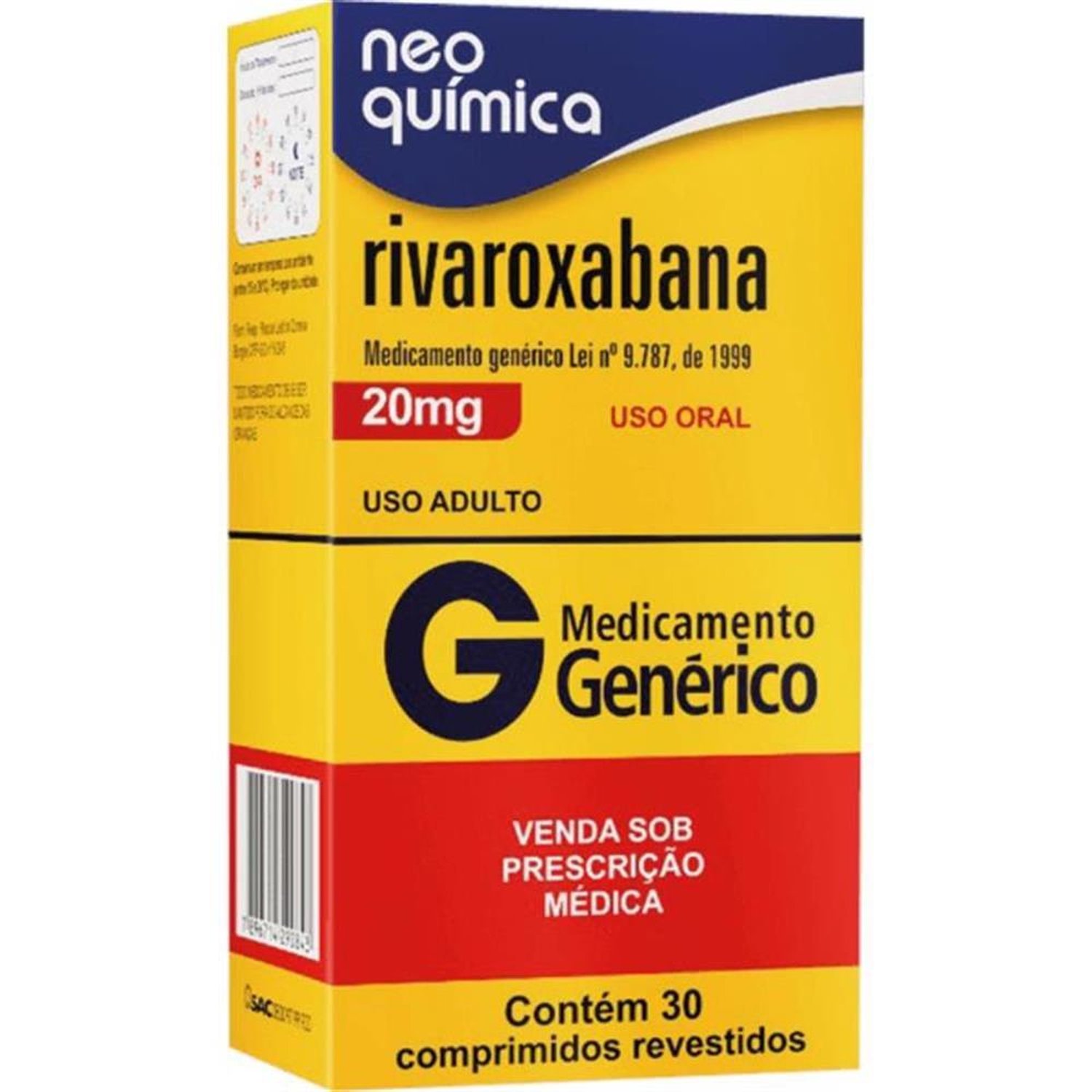 Rivaroxabana 20Mg 30Cpr